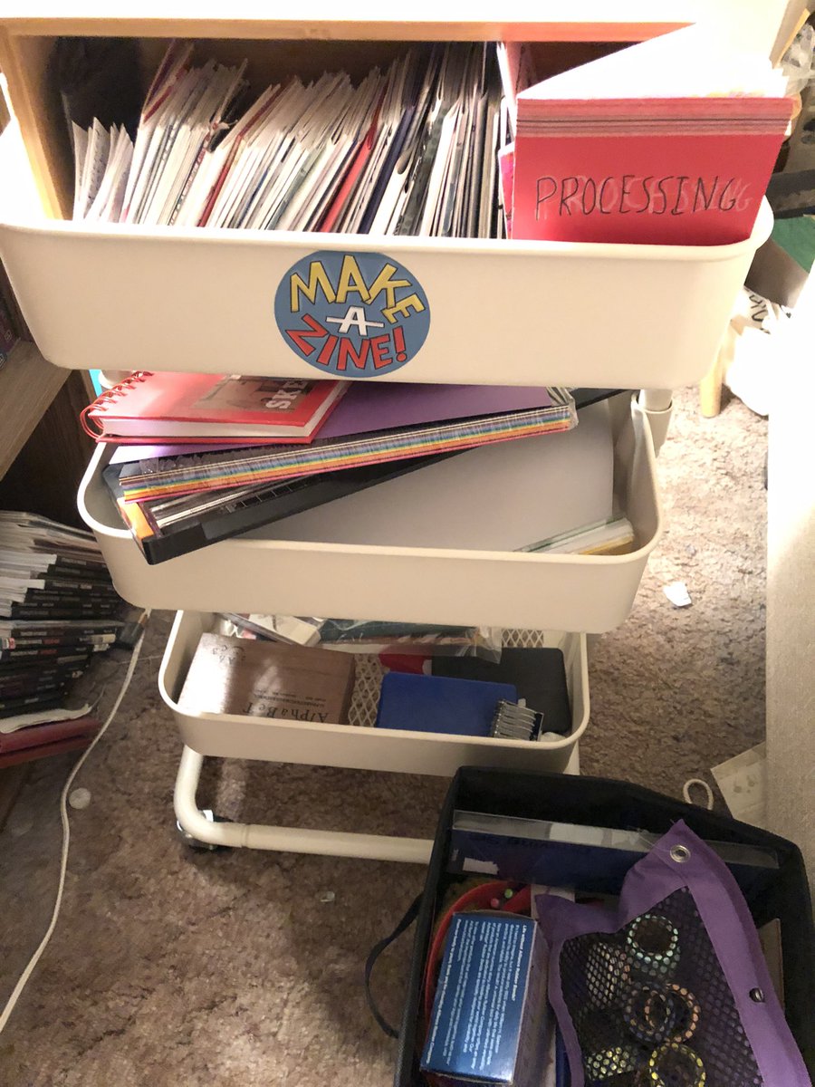  #ZineWriMo Day 9: Here’s the zine creative space that I developed during lockdown. Honestly, it’s been a godsend during 2020.  #zines  #zinemaking