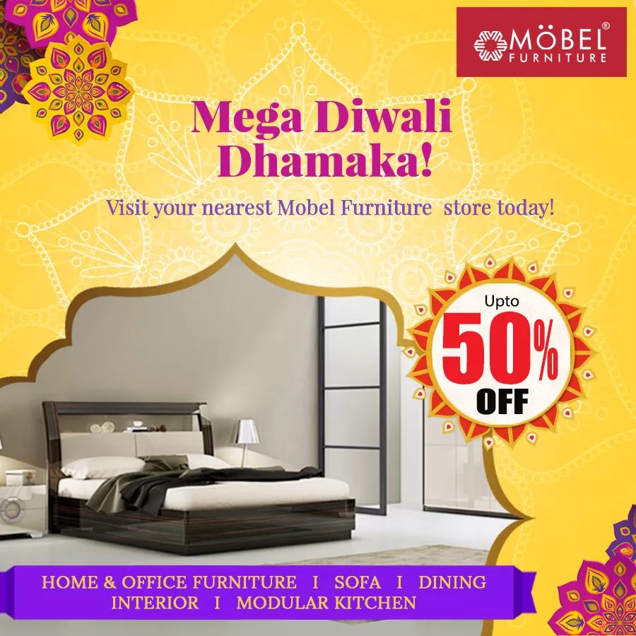 MoBELHomeStore's tweet photo. Dilwalon ke liye hai modern bedroom sets in superb factory finish! 
Get 𝐮𝐩𝐭𝐨 𝟓𝟎% 𝐎𝐟𝐟 on your favorite furniture by MoBEL.
Call@ 8100233233 Visit: https://t.co/uDZeghIpH0
#MoBELFurniture #DiwaliOffer #FurnitureOffer #FurnitureSale #DiwaliDhamaka #DiwaliSale #diwalispecial https://t.co/nY4eiMSse3