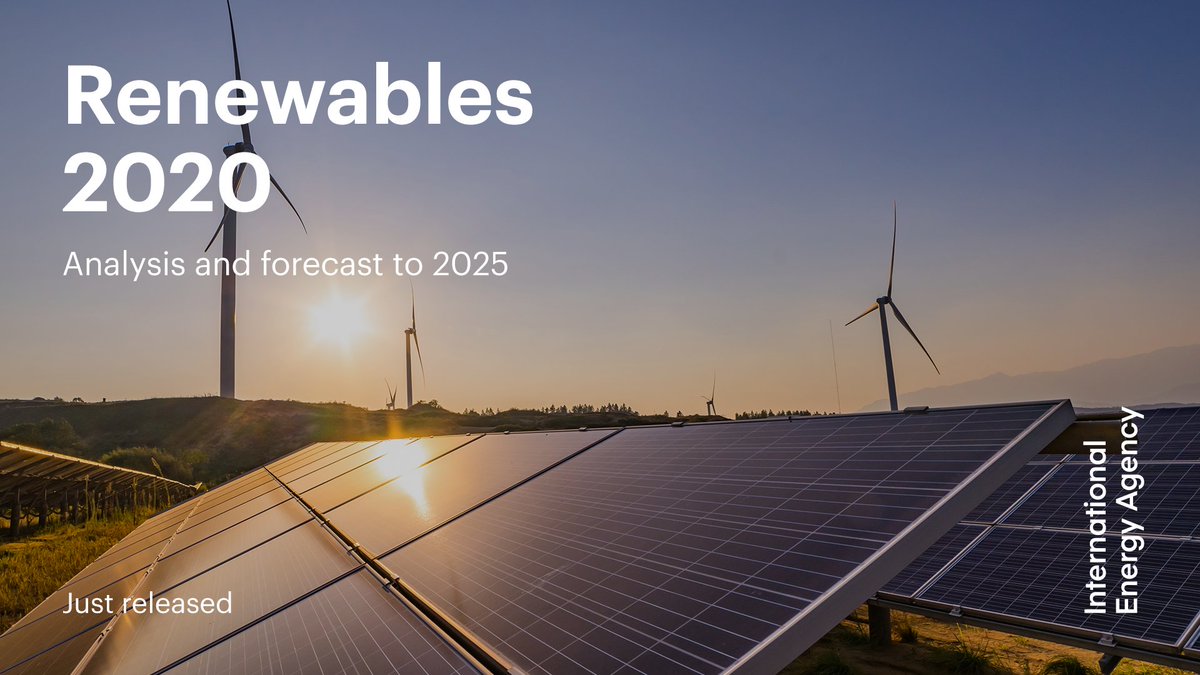 Renewables 2020 is out!This new  @IEA report shows renewable power is still growing strongly despite the Covid crisis – unlike all other fuels. Renewable electricity generation will rise 7% in 2020, & capacity additions will set records this year & next  https://iea.li/2Ijuop4 