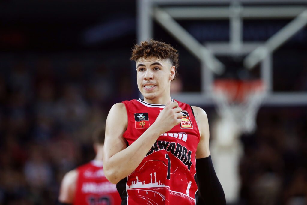 to summarize, lamelo ball is a very hit or miss prospect, the upside is definitely there with the elite playmaking, finishing potential, and impressive height, but the negatives are evident too, with the lack of defensive effort, inconsistant jumper, and possible overconfidence.