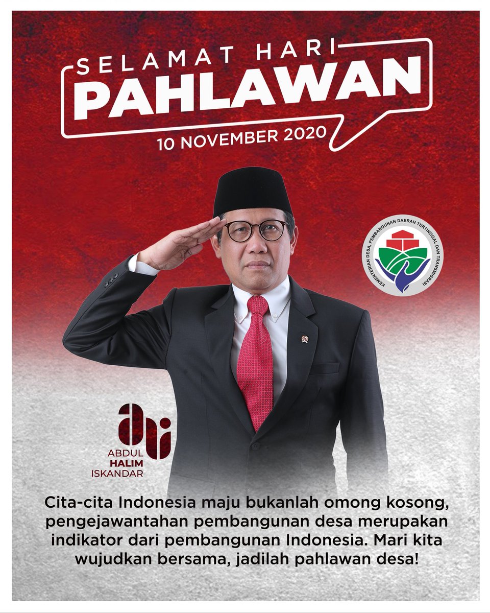 Darlan40060778's tweet photo. Selamat Hari Pahlawan Nasional 10 Desember 2020
#PahlawanDesa
@jokowi
@halimiskandarnu
@malik_haramain
@imansyukri
@taufikmadjid71
@fachrilabalado
@azzameldzikrie
@tppkemendes
@KemenDesa
@Berandadesa
@dodifauzi8
@feri_sus77bkl
@DENIVERIADI
#TPPIRejangLebong https://t.co/wedvI8xfMg