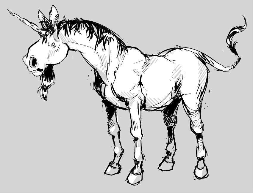 idealbraintonic's tweet photo. i wanna be one of those cool guys who draws horses good (this is a unicorn tho) https://t.co/zQRExKRvDc