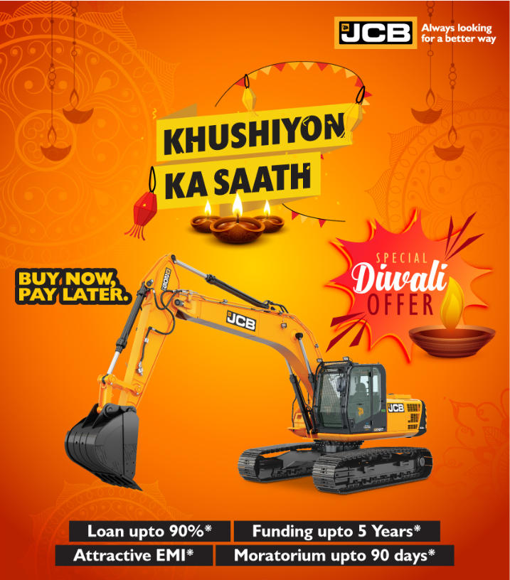 JCBIndiaLtd's tweet photo. This Diwali don’t miss out on the offers on JCB range of products. Contact your nearest dealer today. Hurry! Offer valid till 30th November 2020. #DiwaliOffers #NovemberOffers #FestiveOffers #BackhoeLoaderOffers #ExcavatorsOffers #WheeledLoaderOffers #JCBOffers #Offers2020 https://t.co/IiFKTv8HQh