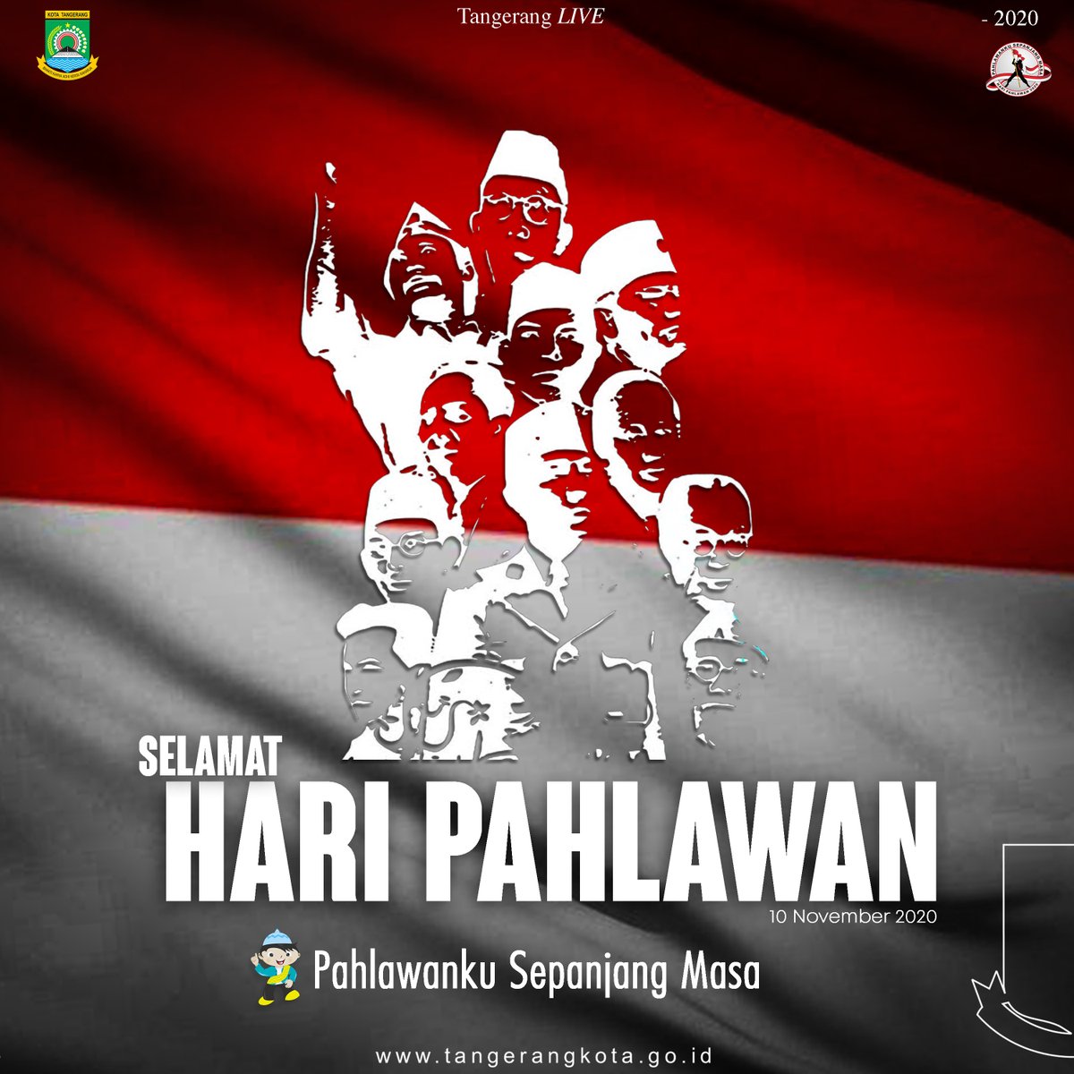 Selamat Hari Pahlawan, 10 November 2020.
.
Terima kasih atas jasa para pahlawan yang sudah membela tanah air hingga kini anak cucu kita dapat berkembang dengan baik.
.
Bangsa yang besar adalah bangsa yang menghormati jasa para pahlawannya, - Ir.Soekarno