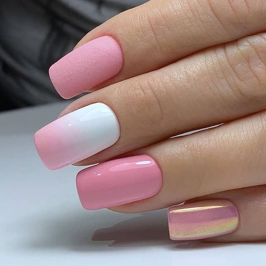Pink glossy, matte, gradient, holo😍...
Make your nails look the same but different from each other🤪
.
Photo credit.
.
👉🏻bornprettystore.com
#bornprettystore #nailstyle #gelnails