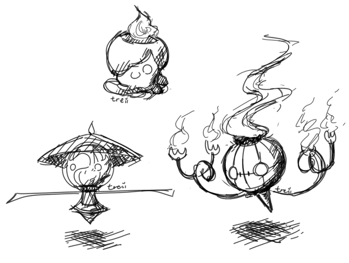 sketched my favorite evolution line because they cool 