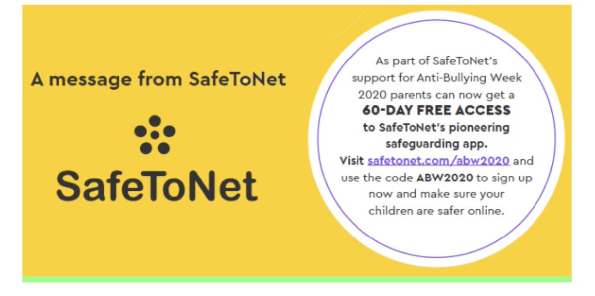 In support of anti-Bullying week this safeguarding app is being offered free for 60 days.