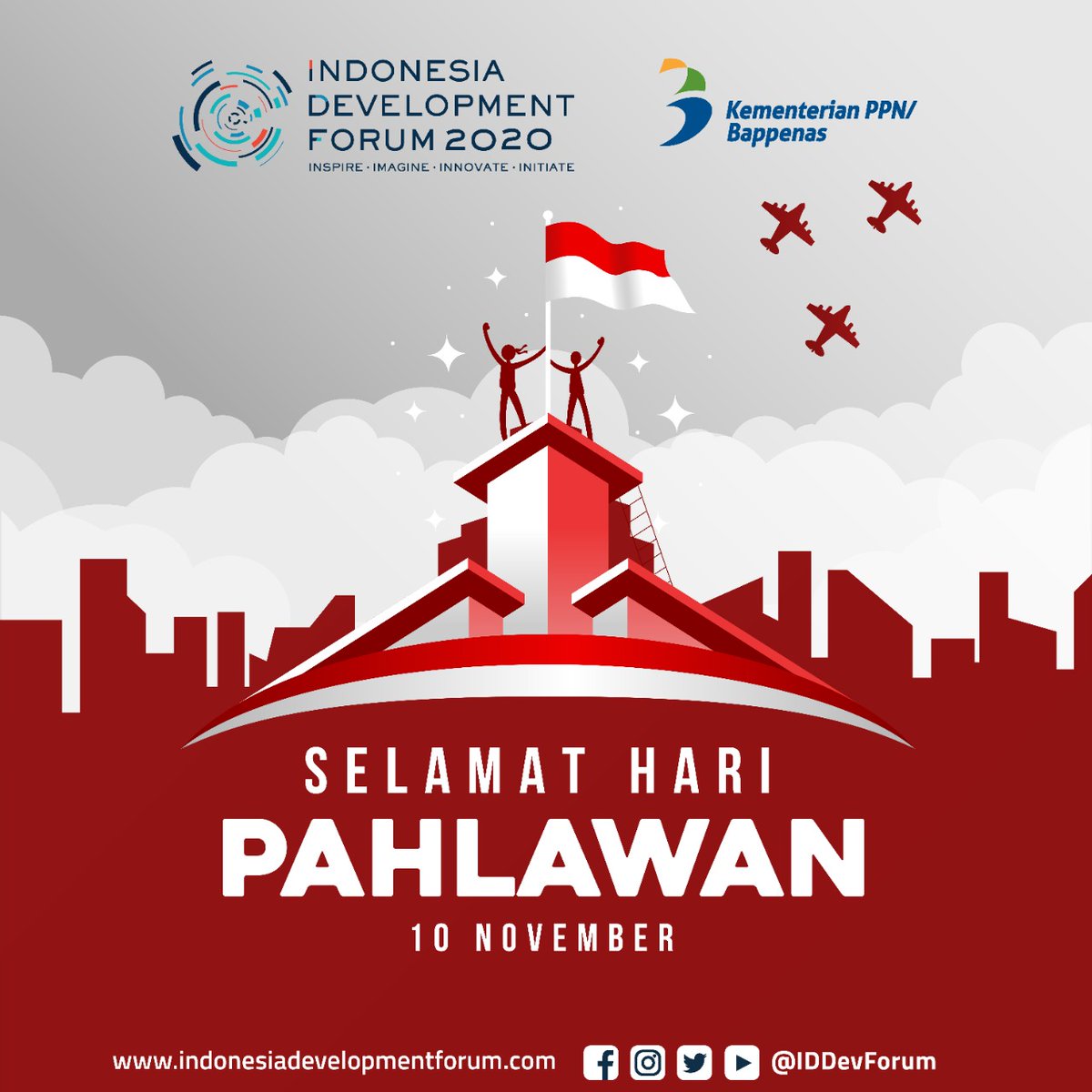 IDDevForum's tweet photo. Terima kasih para pahlawan, jasamu tak akan pernah lekang oleh waktu.
Selamat memperingati Hari Pahlawan Nasional, #SahabatPembangunan!🇲🇨🇲🇨🇲🇨
#IDF2020 #Reindustrialisasi #IndustriMasaDepan #IndustriMaju #Reindustrialisasi #Haripahlawan https://t.co/hTALoKXkvv