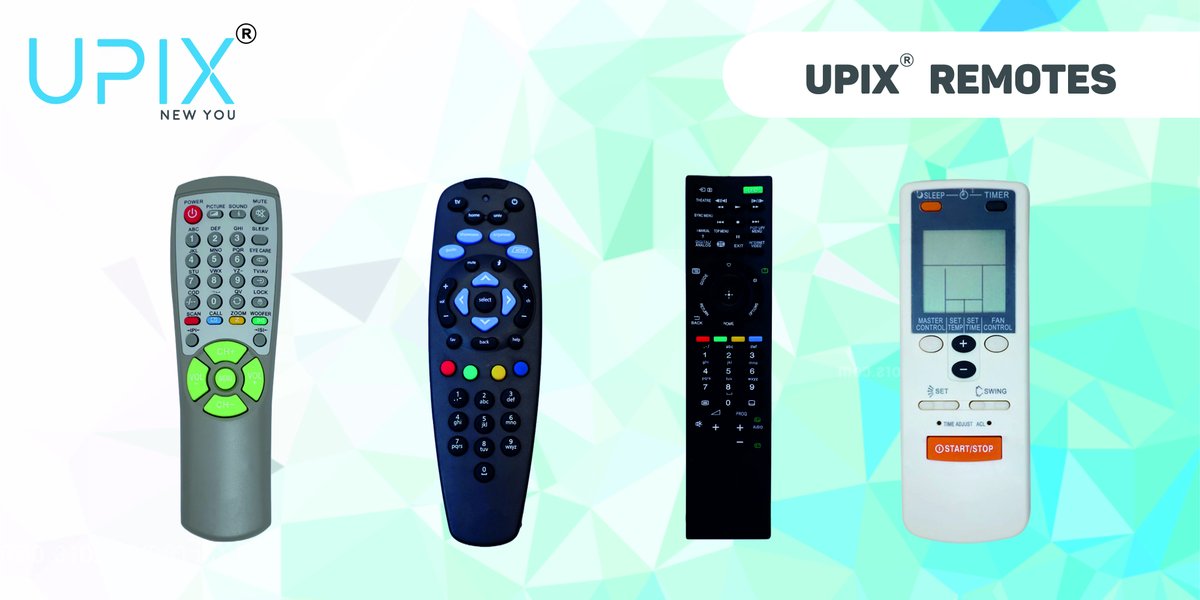 IncUpix's tweet photo. Get Compatible Remote for your AC, TV, LCD, LED, Smart LED, DTH Box, and DVD/Home Theatre System without any Hassles.
Buy Now at Amazon: https://t.co/DDjOuxBycu
#upix #remotes #amazon #online #ac #tv #settopbox #lcd #led #smarttv #dvd #dth #hometheatre #buyremoteonline https://t.co/rmJQfGieZ3