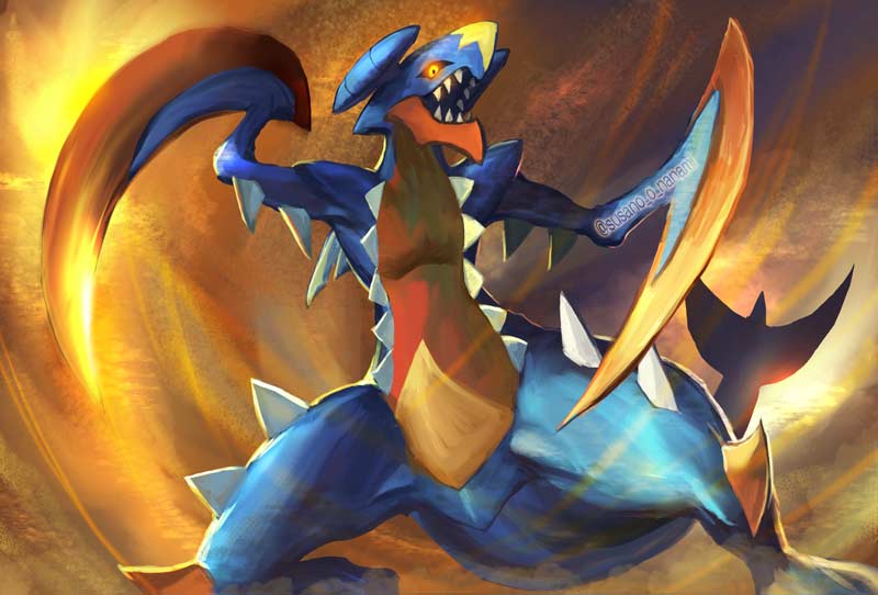 Twitter 上的 すさノお イラストとゲームとポケモン やる気まんまんのメガガブリアスさん ポケモン Pokemon Garchomp Fanart T Co Uzfnnhnurt Twitter