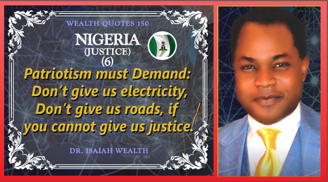 iwmresources's tweet photo. Wealth Quotes - Justice

#Nigeria #Government #drisaiahwealth #tuesdayvibe #quoteoftheday https://t.co/2m4k5JGoQ1