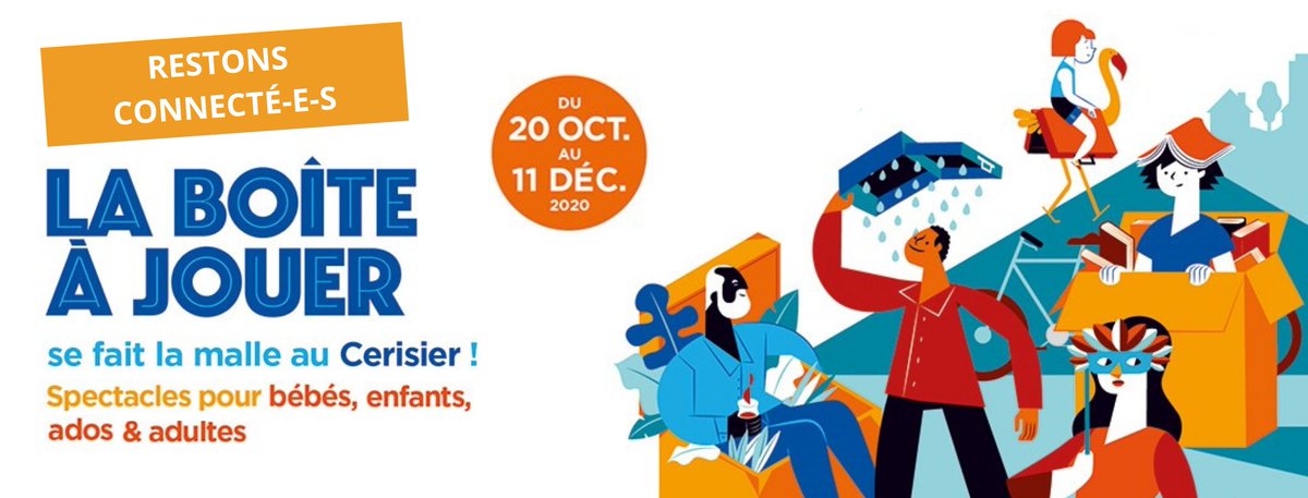 LaBoiteaJouer's tweet photo. "Restons connecté-e-s", notre initiative pour faire vivre la création, de manière différente ! 
RDV sur notre page Facebook du 17 au 27 novembre -> https://t.co/5ZoSTmFfZm https://t.co/jjuBlD1yai