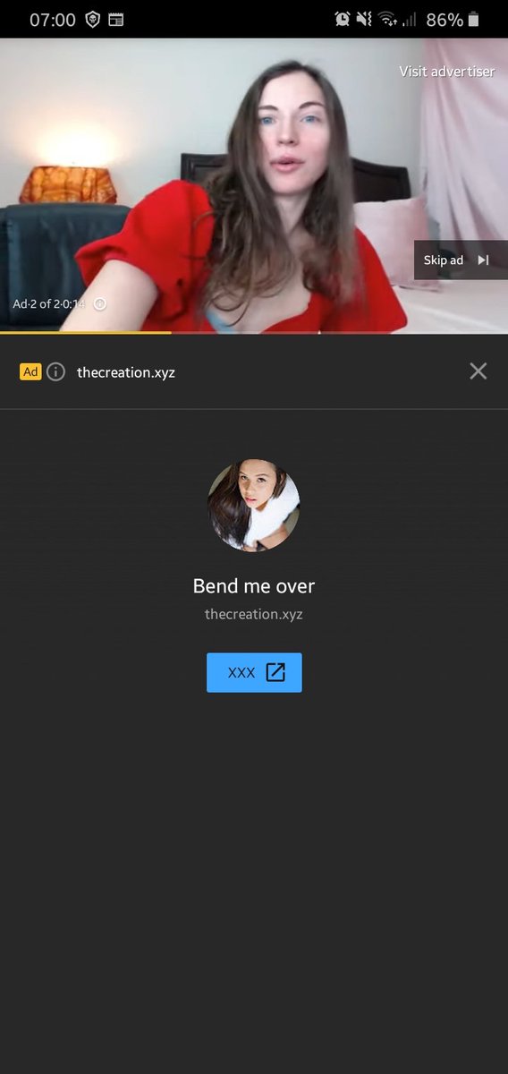 Luniks2's tweet photo. @YouTube I dont think this is an appropriate ad that should be show on your platform https://t.co/YAIVM6Q7c5
