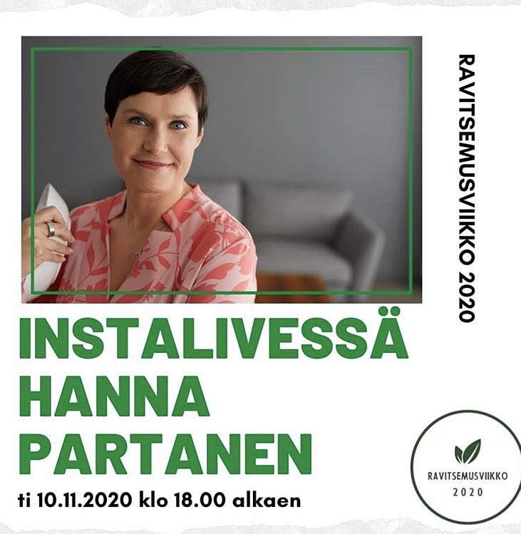 Nyt vietetään ensimmäistä valtakunnallista ravitsemusviikkoa! Kannattaa olla tänään kuulolla. #ravitsemusviikko #siksiravitsemustiede                   instagram.com/ravitsemusviik…