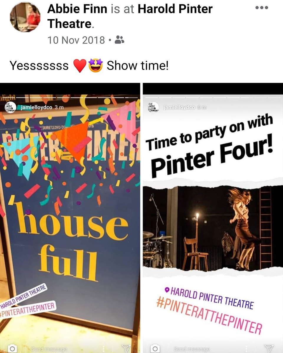 abbiefinndrums's tweet photo. I honestly can't believe this was 2 years ago... Times have changed given the current circumstances, this is definitely one huge Pinter pause 😩 Really enjoyed doing this show 😁👌🥁
#PinteratthePinter #pinter #haroldpinter #NightSchool #theatre #westend #showtime #london #arts https://t.co/c5jvKtMIRu