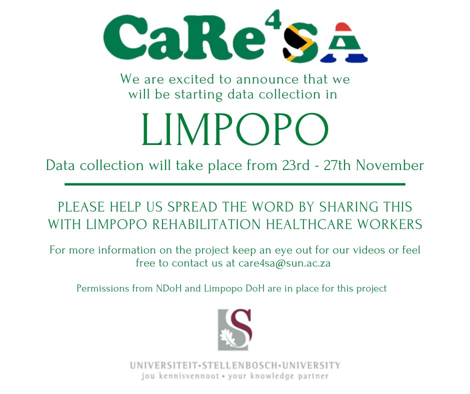 CaRe4SA's tweet photo. Hi all. We are very excited to start our second round of data collection in Limpopo. Please help us spread the word by sharing our post! https://t.co/mBeL5jufcB
