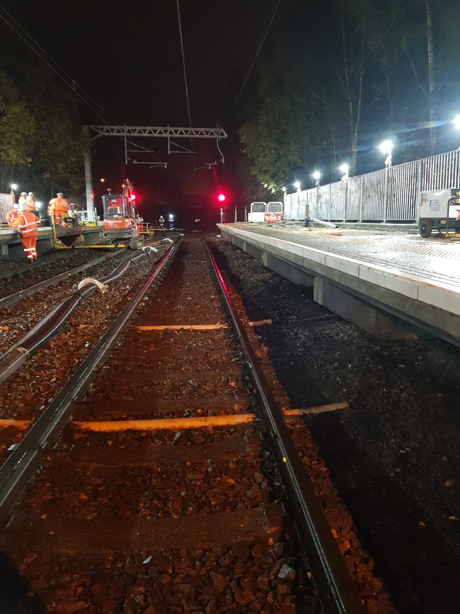 MSL_Scotland's tweet photo. More images of the progress that is being made at Milngavie Station by our nightshift team. MSL have been resetting copes & constructing the end of the new platforms on behalf of our client AMCO. Works have been completed at night in order to minimise disruption #MSLProjects https://t.co/FVNZ72h1RJ