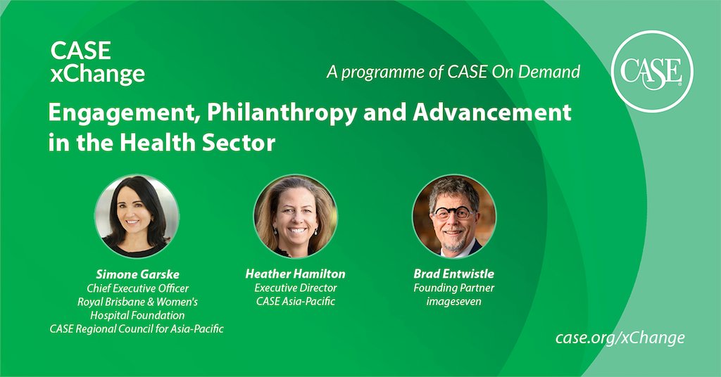 case_asia_pac's tweet photo. In today's #CASExChange episode, learn:

✅Importance of excellent health research &amp; advancement through partnerships &amp; philanthropy

✅@RBWHFoundation's fundraising success stories &amp; what differentiates them in the #healthcare sector

... &amp; more!

Listen▶️https://t.co/f0qjW1bHJp https://t.co/aQWMUoN0mT