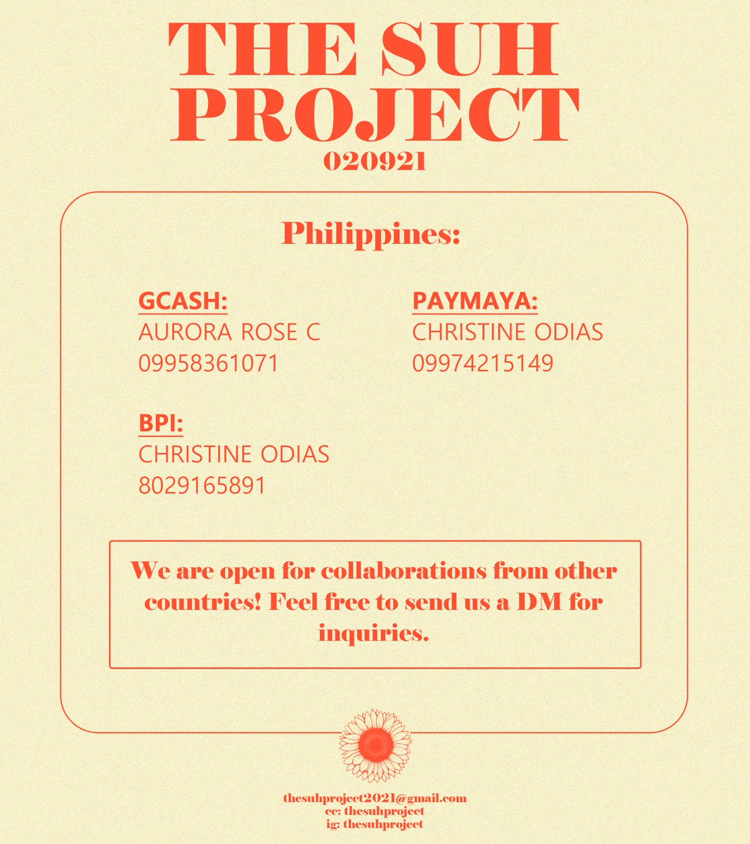 KICK OFF: #TheSuhProject

Brewing at 43%
 █ █ █ ▒ ▒ ▒ ▒

Part 1: Sunflower 🌻

A Bus Shelter Advertisement Donation Drive for Johnny's Birthday

Details below. Any amount is highly appreciated! 💛

🔗: cutt.ly/TheSuhProject2…

Questions? DM us!
#JOHNNY #쟈니 #ジャニー