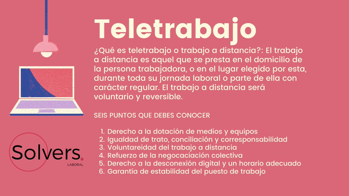 DespachoSolvers's tweet photo. 💻 Hoy, que Andalucía se enfrenta a nuevas restricciones de movilidad debido a las medidas para combatir el coronavirus, desde @DespachoSolvers  creemos que es un buen momento para recordar el decreto de trabajo a distancia, TELETRABAJO, que se aprobó hace unas semanas. https://t.co/bCz6YucWEg
