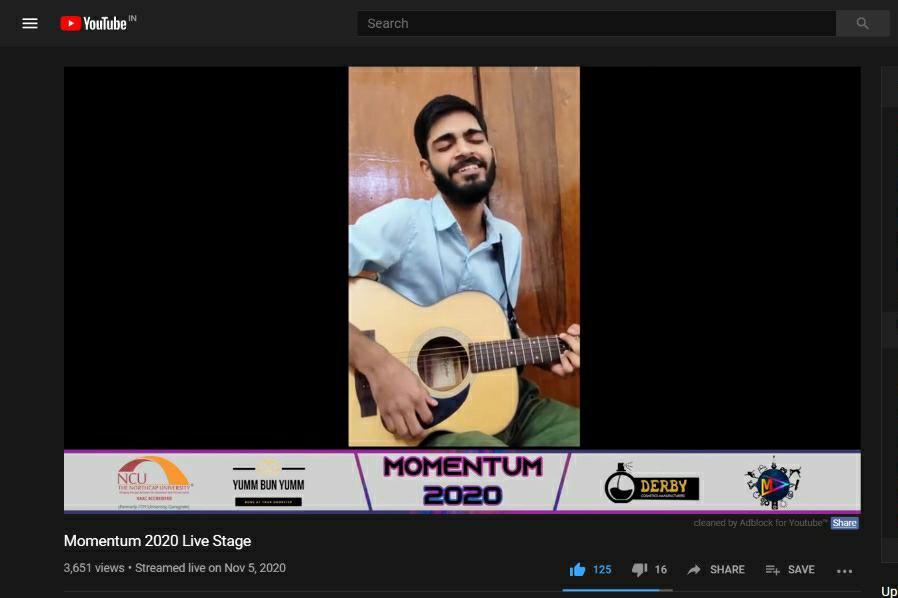 NCUGurgaon's tweet photo. The pandemic-led lock-down situation could not lock our students’ talent and desire to participate in the Annual Festival- ‘Momentum’ held on 5 - 6 November 2020 on virtual platforms with 13-Cultural (Onstage) and 38-Technical/Non-Technical (Offstage) events https://t.co/3KkFJZ30mV