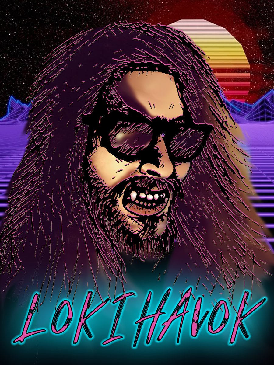 LokiHavok's tweet photo. Fantastic retrowave portrait done by my man HelloJacob
Check him out @ https://t.co/1hRg1u2OOO

See you guys soon on Twitch!
#twitch #twitchtv #TwitchAffilate #twitchaffiliate  #synthwave #80s  #art #digitalart 

@BlazedRTs 
@TwitchBuds 
@SmallStreamersC https://t.co/9zo24s1xev
