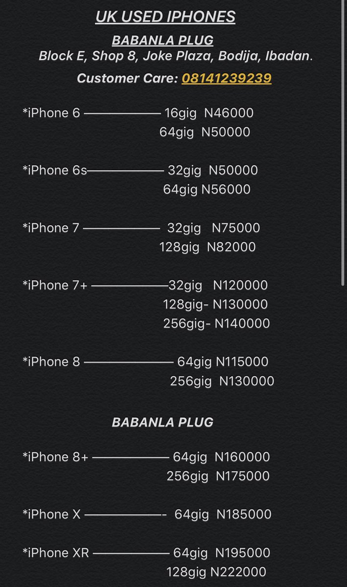 harmonylawal's tweet photo. PRICE LIST FOR NOVEMBER

PS5 and XBOX SERIES S AND X COMING SOON.

PLEASE KINDLY RT🙇‍♂️🙇‍♂️

Nationwide Delivery 🚚📦🎁
Ibadan/Lagos: 08141239239 https://t.co/ppbRmdiimn

Thread🤝 

prices below https://t.co/OZxPPSw7X2