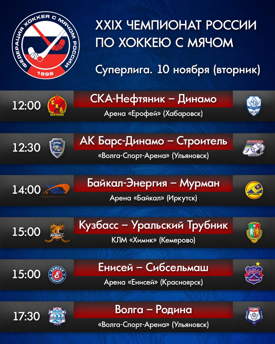 Кто сохранит лидерство на старте? Сегодня - второй тур Чемпионата России 2020/21! rusbandy.ru/season/502/