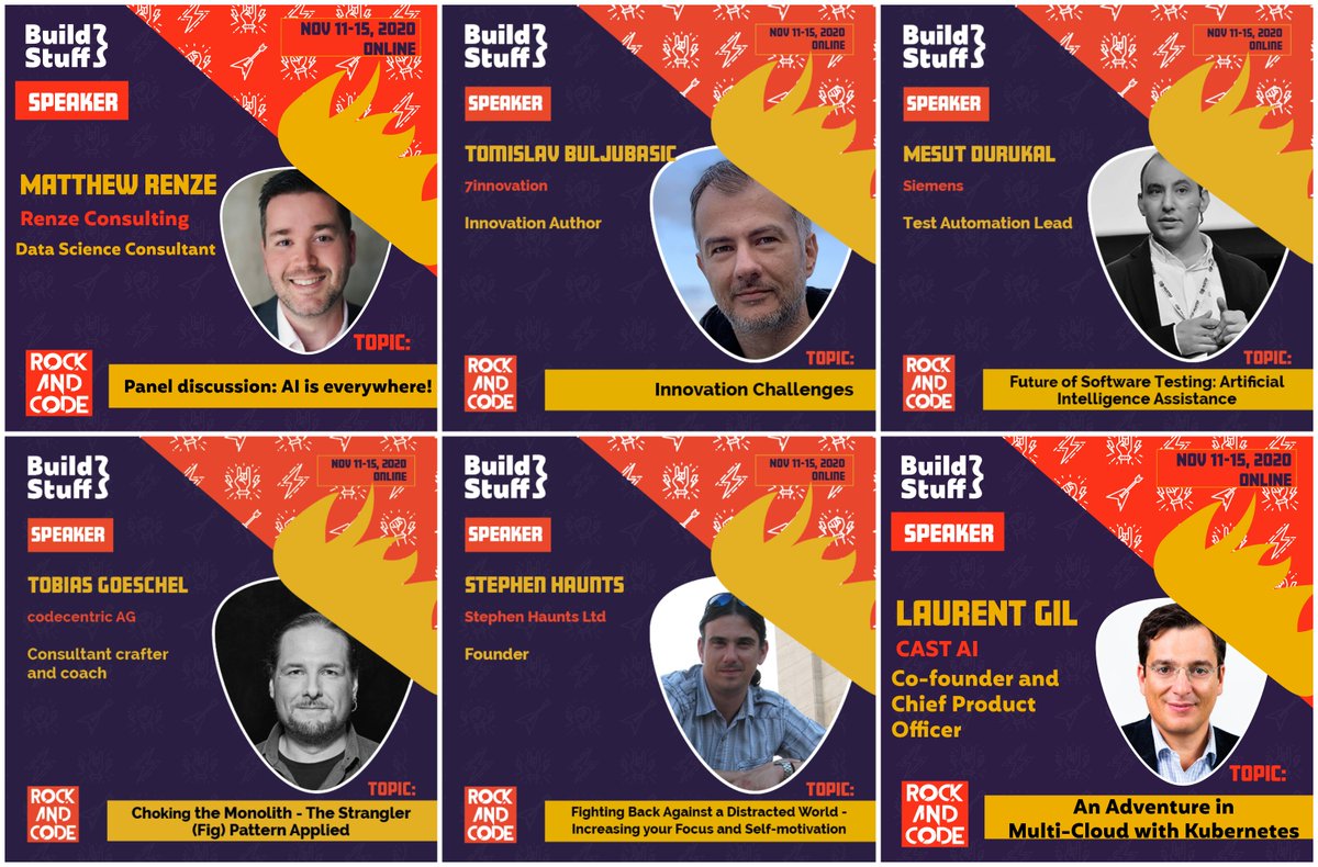 BuildStuffConf's tweet photo. 1 day left, people! And we have more #speakers!📢
🔥@MatthewRenze
🔥@buljubasict
🔥@DurukalMesut
🔥@w3ltraumpirat
🔥@stephenhaunts
🔥@laurentgil
👌See ya tomorrow! Here's all the info: https://t.co/O00XfByIl9 https://t.co/ohpvQogFpP