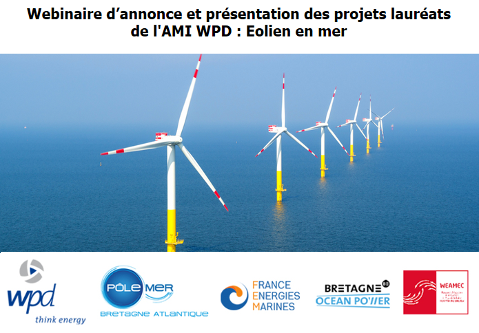 WEAMEC_EMR's tweet photo. Encore une semaine pour vous inscrire au webinaire d'annonce &amp; présentation des projets lauréats de l'AMI WPD "#Eolien en mer", porté par @wpd_France &amp; @PoleMerBA avec le soutien de @_oceanpower @FrceEnergiesMar &amp; @WEAMEC_EMR
Rdv lundi 16 novembre à 14h : https://t.co/TasKiXA8Dc https://t.co/Zzt7Fqgv4J