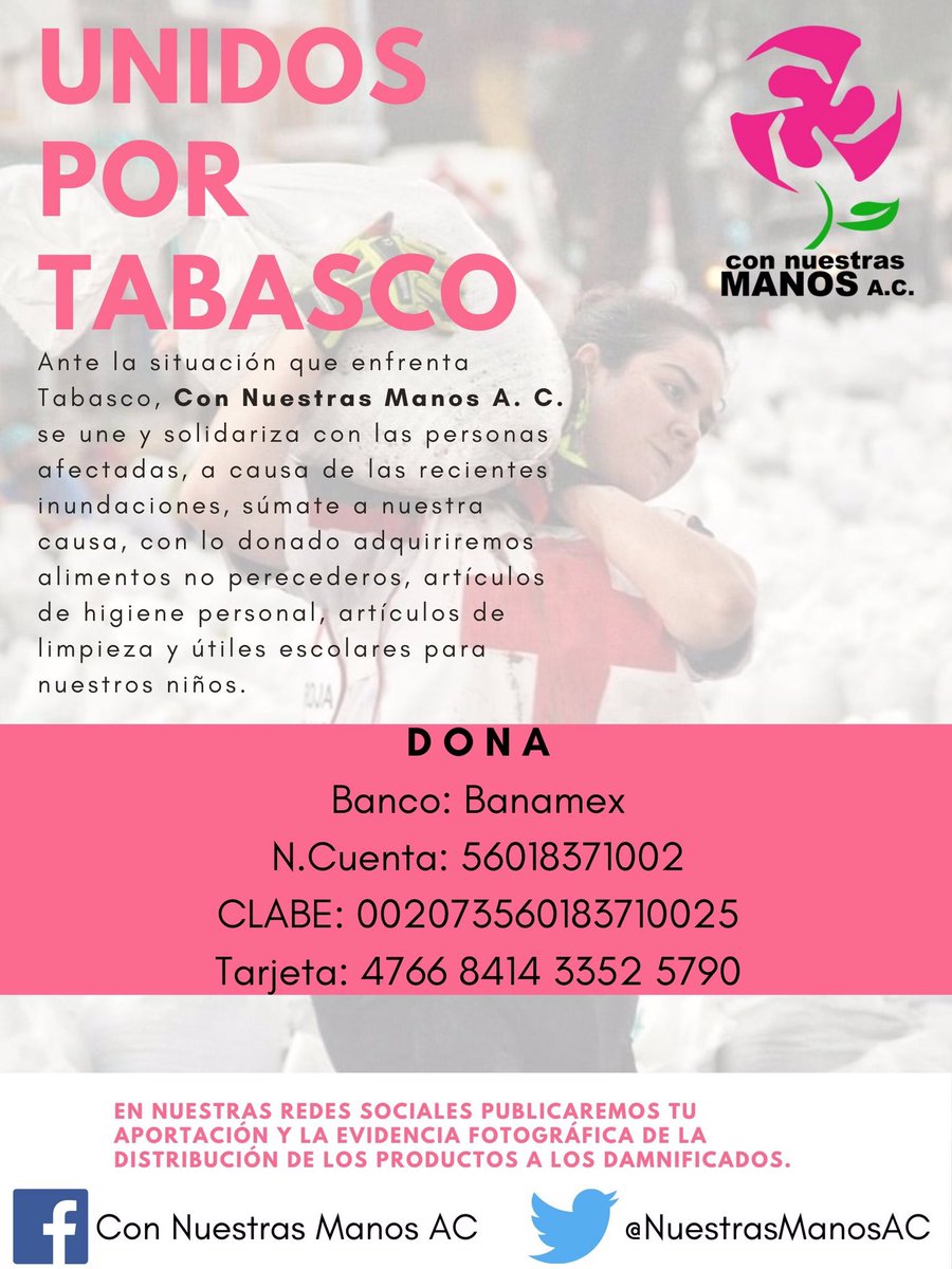 NuestrasManosAC's tweet photo. @ChumelTorres ayúdanos difundiendo y te jalas con nosotros a entregar https://t.co/ar1t0qZ8aU