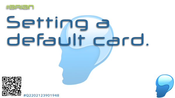bleubrain's tweet photo. Setting a default card. #Brian #BleuBrain #LetsCodeBrian #CodeBrian #Brian #TG93 #TheGame93 #Q2202123901948 https://t.co/hK5luRYh3j