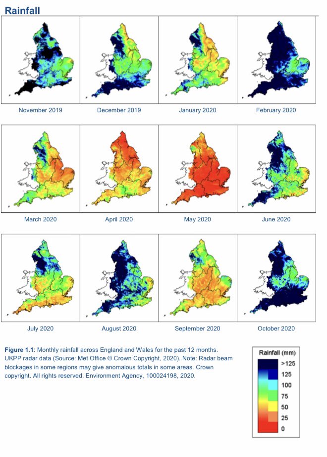 JPCurtinClimate's tweet photo. Your year so far in - er - rainfall and soli moisture maps! Demonstrates the importance of the high soil moisture deficits in September in protecting us from widespread flooding from the record breaking October rain #geographyteacher #floodaware https://t.co/xnzqpjcJLX