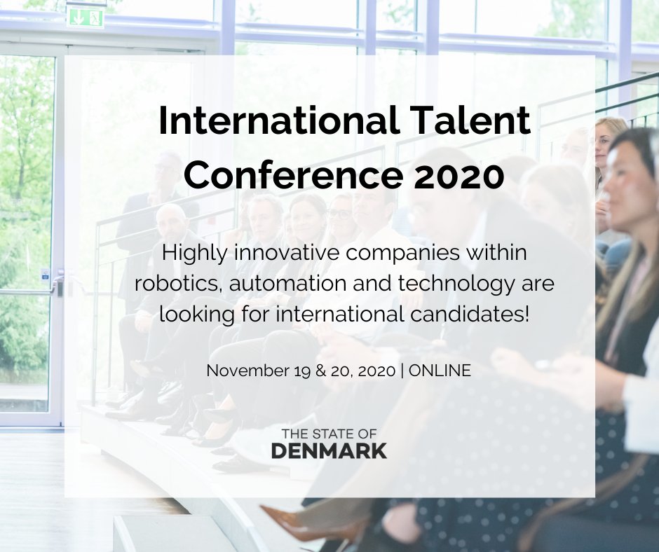 CopCap's tweet photo. The International Talent Conference 2020 is going virtual!
Are you interested in robotics and tech, and do you want to excel your career opportunities in Denmark? Then join the virtual conference right here:
https://t.co/zlg6PedKWe
#TalentTDK #inttalent2020 #StateofDenmark https://t.co/qMuAvnGpCz