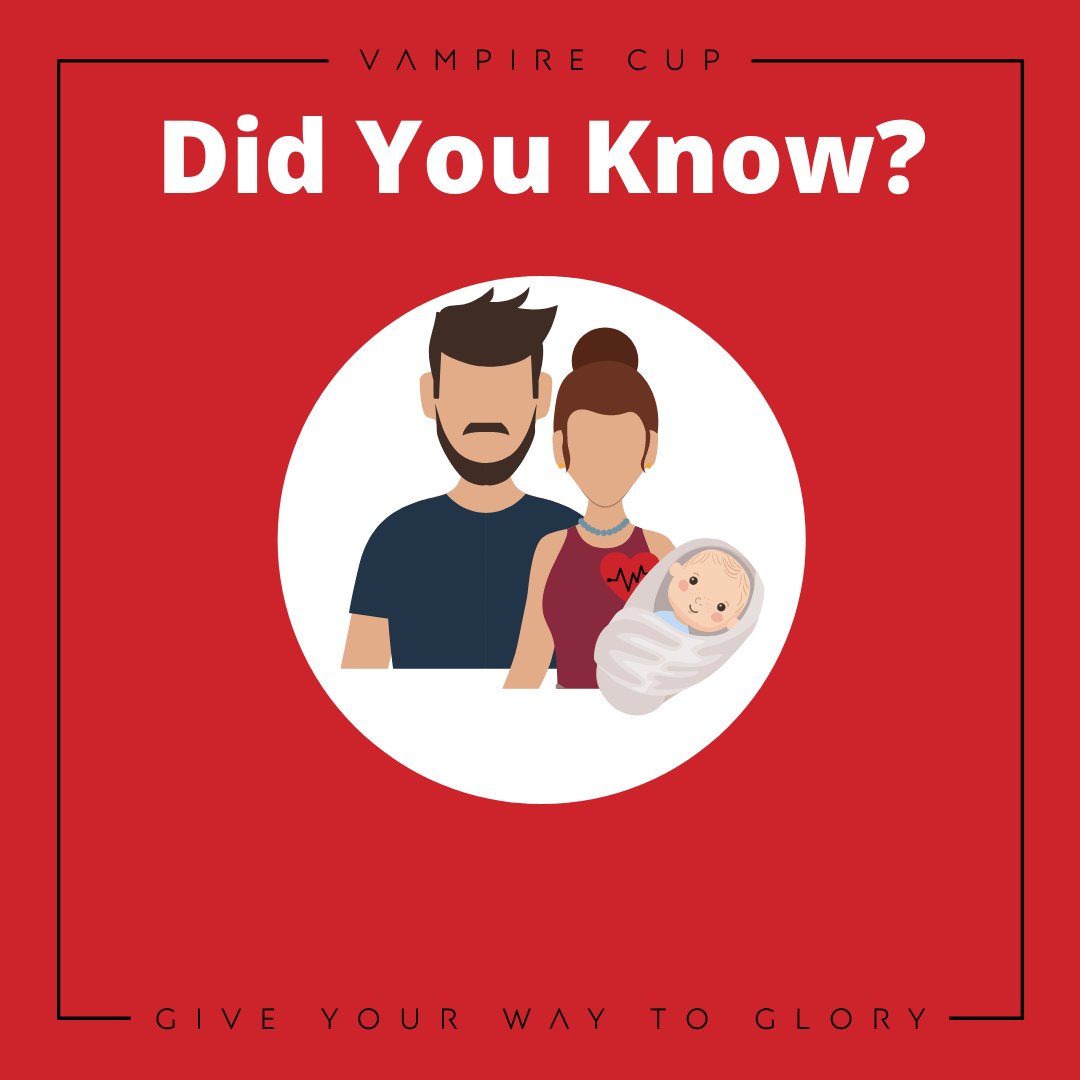 VampireCupIE's tweet photo. When you give blood, your donation might be given to a mother who needs it during or after childbirth. 

Around 6% of donations are used for this purpose.

#GiveBlood #SaveLives #VampireCup https://t.co/ST9sJIO2qd