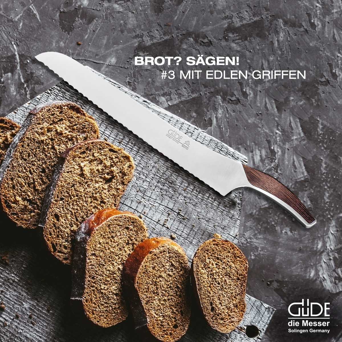 GuedeMesser's tweet photo. Handles made of different woods like oak, olive, pear or walnut give our “bread saw” a special feel and look. In our latest series SYNCHROS, the bread knife is equipped with a completely new handle design:  
https://t.co/qjGFMQV8gs https://t.co/MxrH2Mh9iR