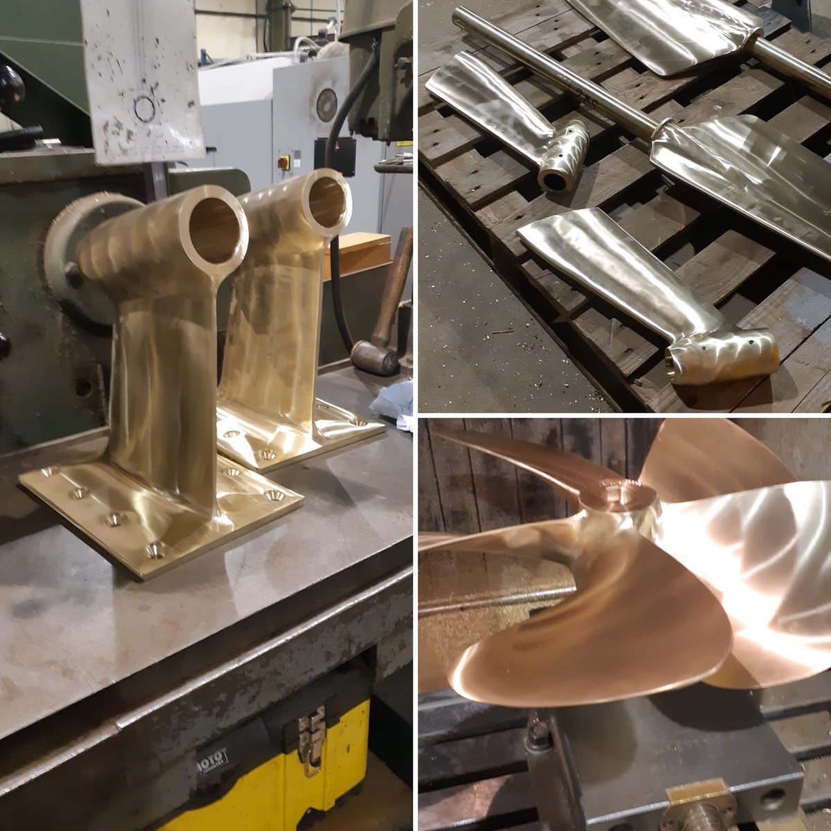 A walk around the factory today and there are lots of pieces of stern gear all being finished and ready to go to customers both in the UK and abroad.  Fishing boats to leisure craft, canal boats to pilot boats we provide full stern gear packages for all. 
#sterngear #boatprop