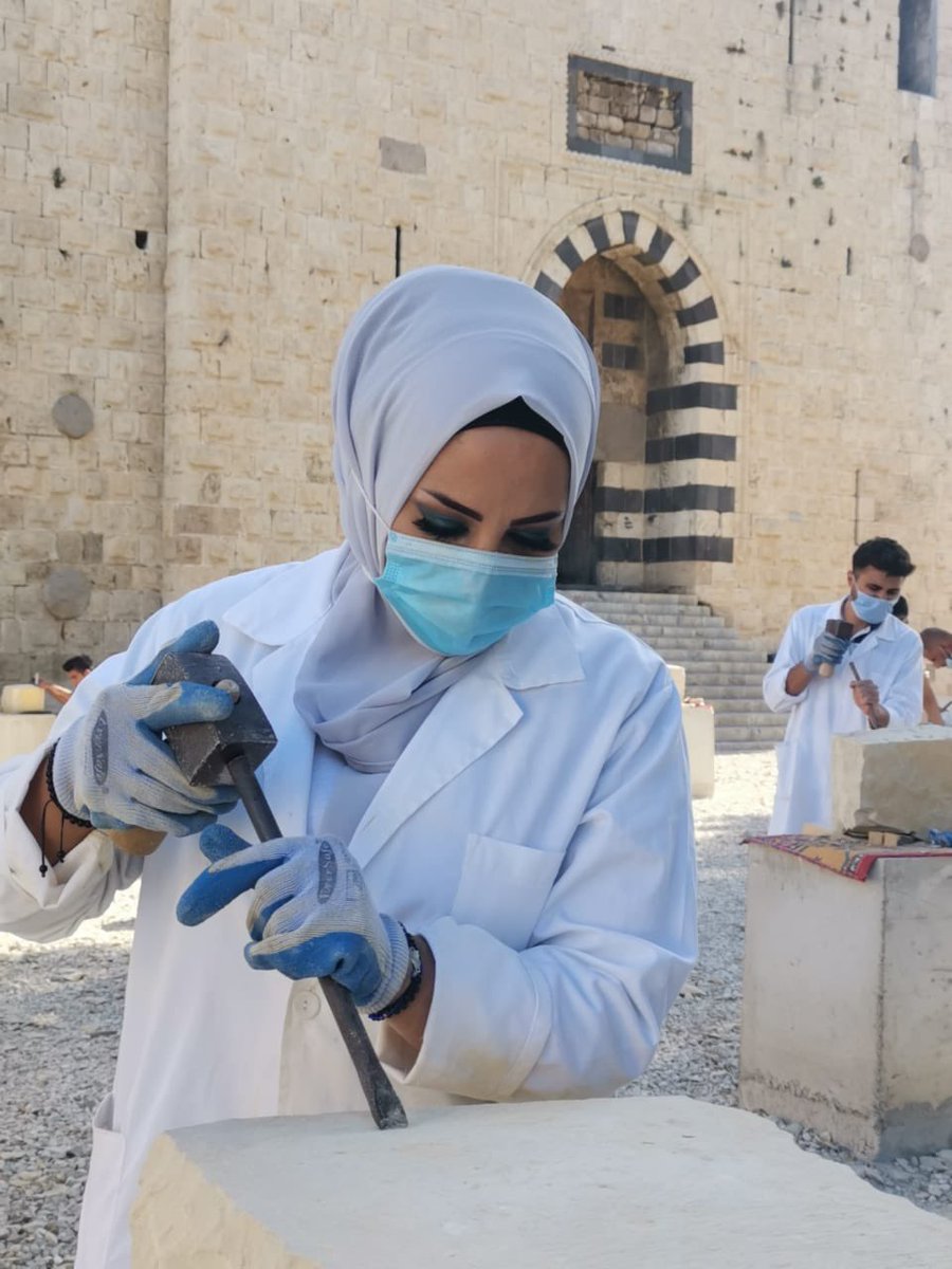 JontyDarlington's tweet photo. Stonemasonry training update

These things make project delivery in Lebanon difficult

❌COVID
❌Economic crisis
❌Political chaos
❌Beirut fire
❌Conflict in Syria

These things make everything possible

✅Great idea
✅Talented students 
✅Brilliant team

👏🏽 @Noorshdaifat pics https://t.co/klZqmXEIXP