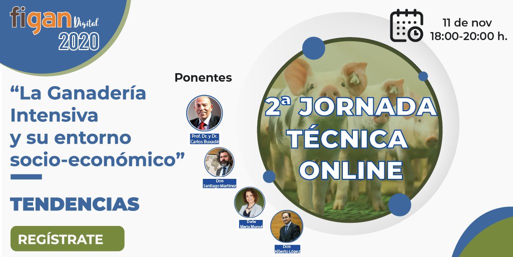 ✅¡Todo preparado para mañana!¿Aún no te has registrado? 🎥 2ªJornada Técnica Online #FIGAN2021 .Expertos en este área nos hablarán durante 2 horas sobre "La ganadería intensiva y su entorno socio-económico" en el 2020-21.👉REGÍSTRATE https://t.co/ywNTO1DiIn @feriadezaragoza https://t.co/P9kRVKKKhs