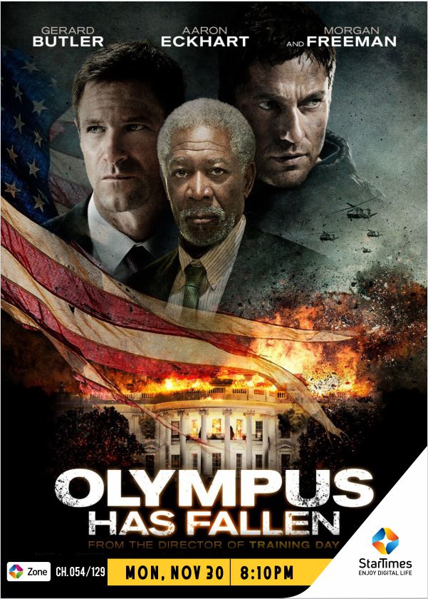 StarTimes_Ng's tweet photo. Secret Service agent Mike Banning finds himself trapped inside the White House in the wake of a terrorist attack and works with national security to rescue the President from his kidnappers.
Catch action-thriller "Olympus has Fallen" showing tonight @ 8:10pm on #STZone https://t.co/nCb2c1PJTk