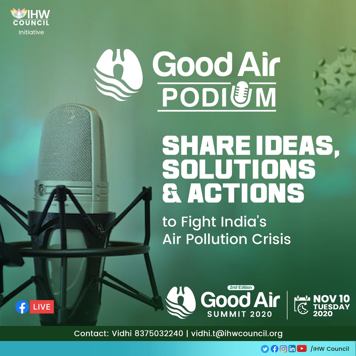 Rajeevbpco's tweet photo. Join the #goodairmovement  #waragainstairpollution #goodairesummit #goodairpodium #IHWCouncil https://t.co/s0alD3FbO0