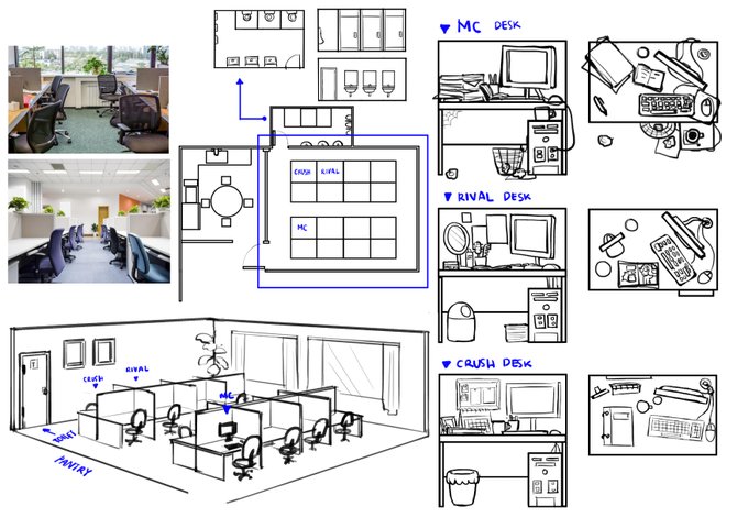 environment designs for an animatic project !! ;v;
2 years of interior design in highschool didnt go to waste aksjkajfd 