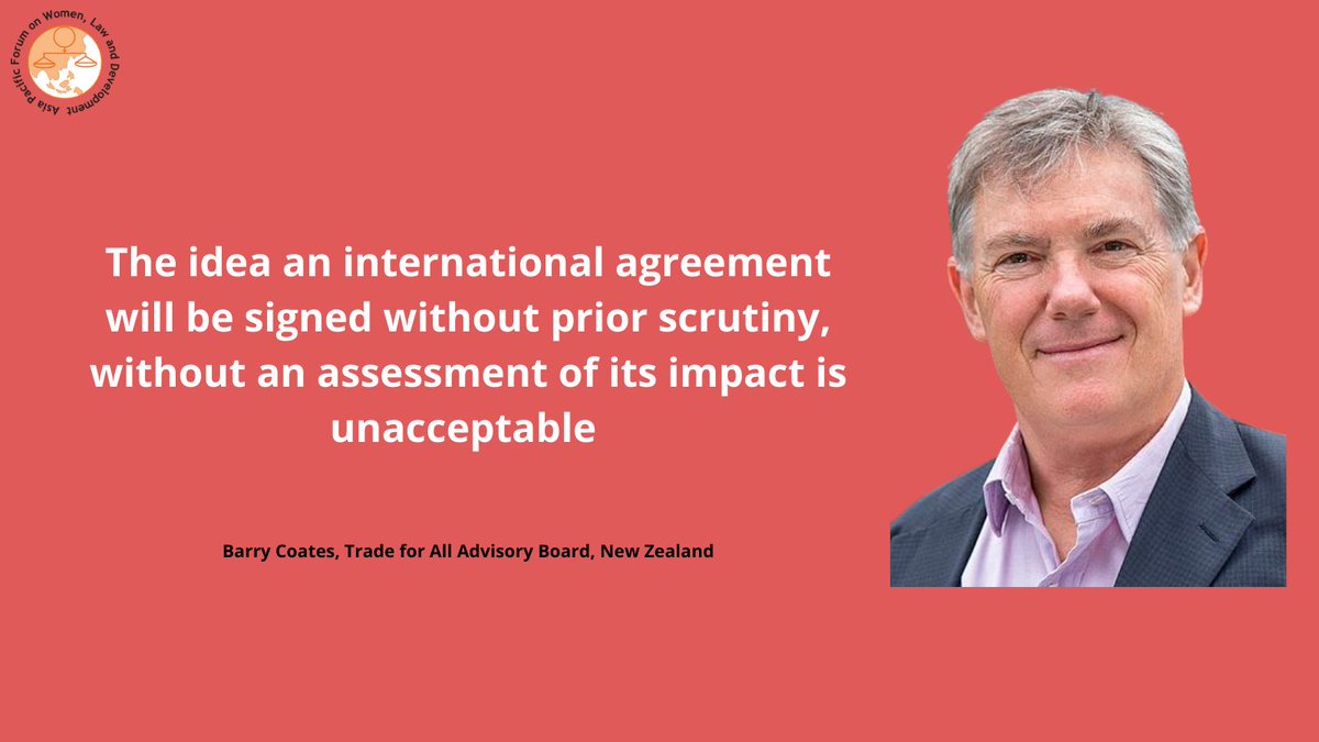 apwld's tweet photo. Barry Coates, Trade for All Advisory Board, New Zealand says free trade agreements are signed in secrecy and this this is unacceptable!
#RCEP #NoRCEP #TradeJustice https://t.co/Da6X1zRM9F