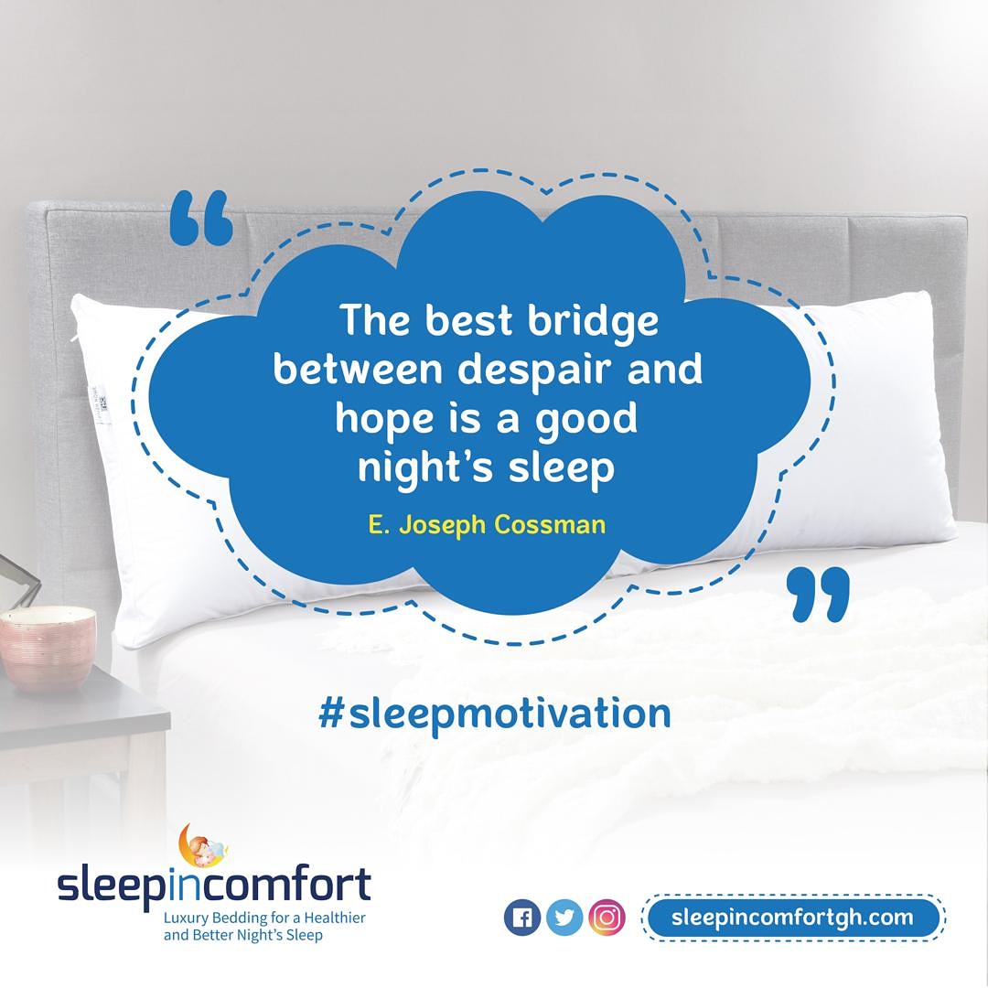 SleepInComfort1's tweet photo. We spend a third of our lives in bed. It is our recharging system. What better way than to start your day with a lot of hope because you woke up refreshed from your Sleep In Comfort mattress and bedding.
#SleepInComfortGh #HealthySleep #SleepInStyleAndComfort #SleepWell https://t.co/jGFF1b4Omc