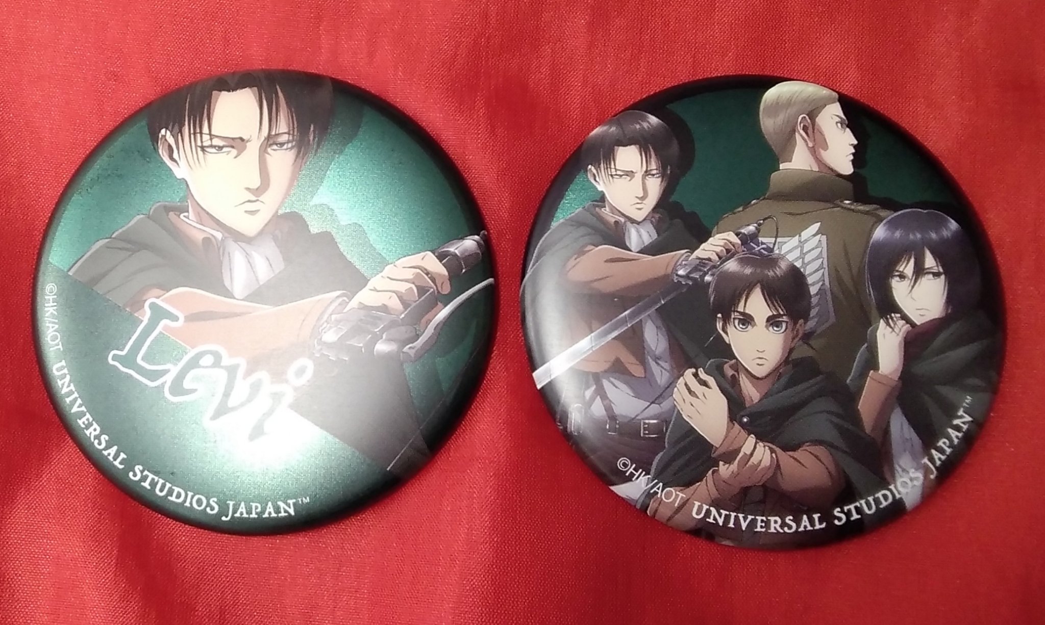 進撃の巨人 キャラウムカフェ リヴァイ兵長 缶バッジ10点 進撃の巨人