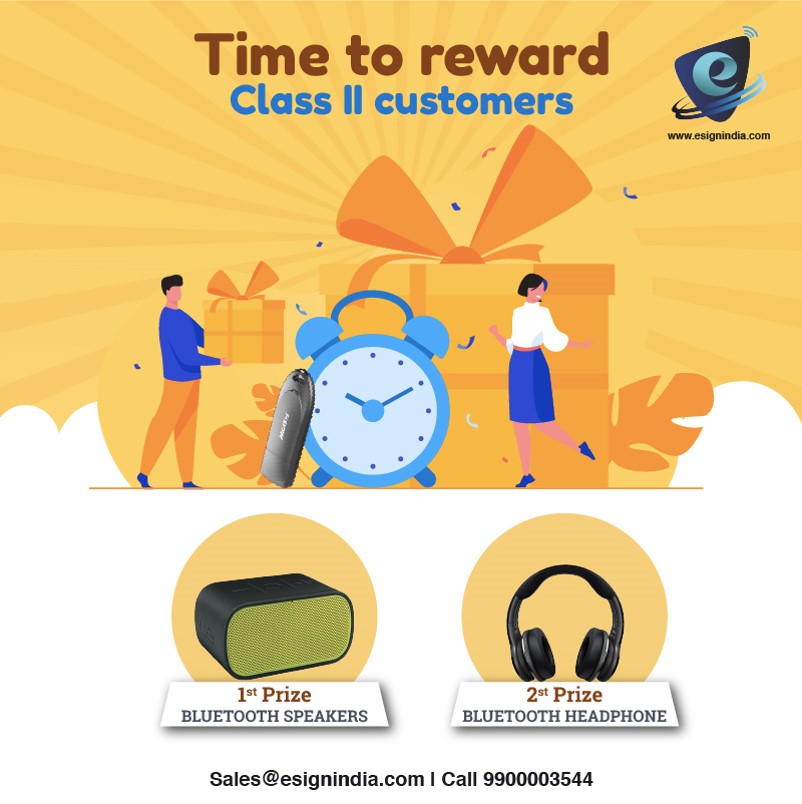 ESignIndia's tweet photo. CLASS 2 CUSTOMERS, here’s your chance to win!CLASS 2 CUSTOMERS, here’s your chance to win!
#esignindia #digitalsignature #dsc #class2dsc #class3dsc #digitalsignaturecertificate #GoingDigital #DigitalIndia #taxfiling #CA #CS #ROC #anniversary #festivaloffer #diwali2020 https://t.co/yYQB81smQr