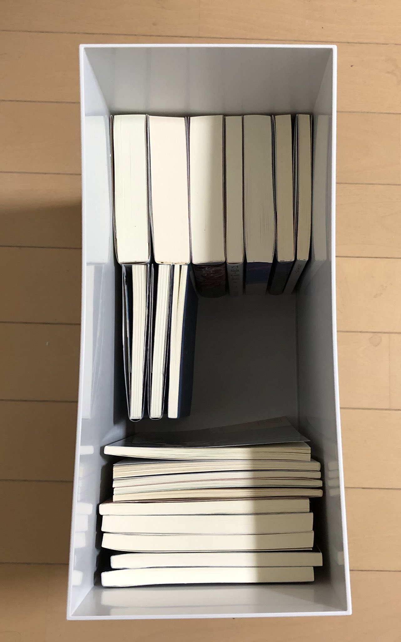 さまんさ 無印のファイルボックス スタンダードワイド 1 2は文庫サイズ2列で収納出来るよ T Co Wkpy9mjbjg Twitter