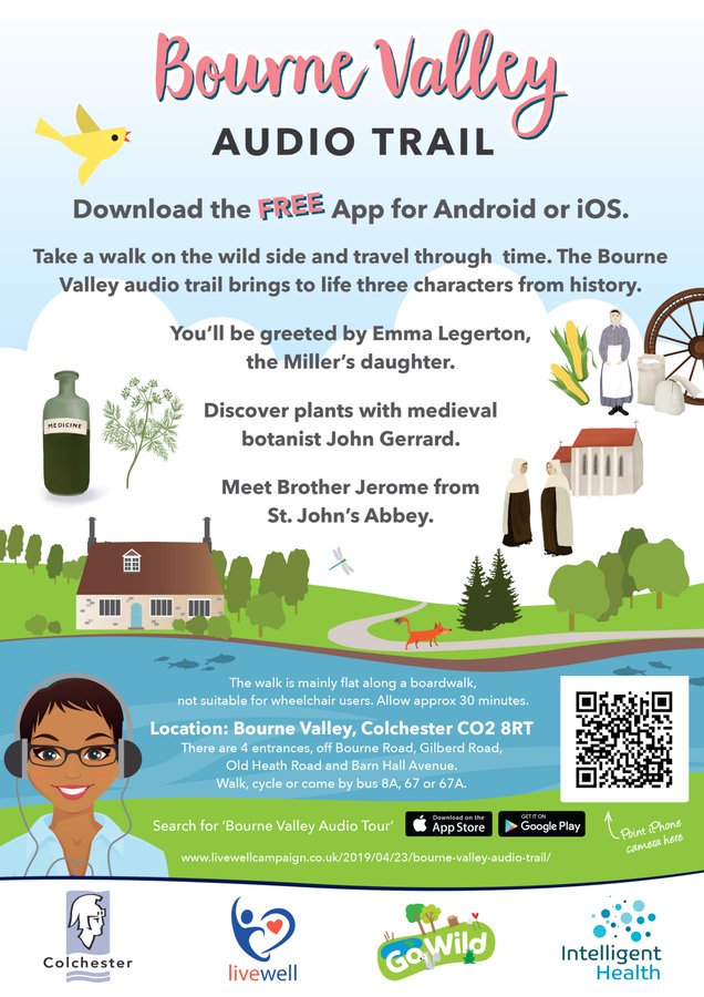 B is for the  #BourneValley. Discover this picturesque local nature reserve and make sure you download the audio trail to enhance your visit and uncover its history.  #AtoZofLockdownColchester https://visitcolchester.com/things-to-do/bourne-valley-audio-trail-p1229071