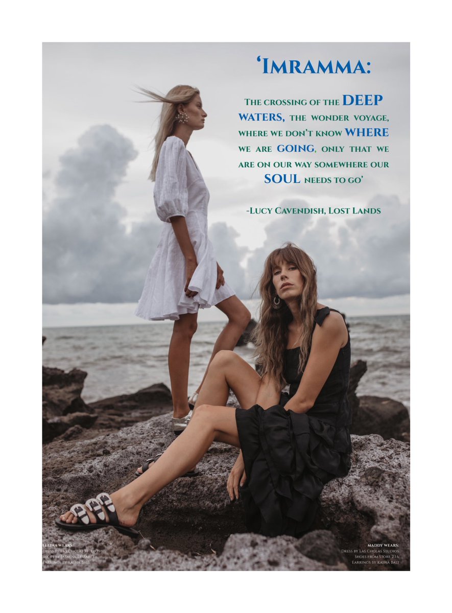 FatedAndFabled's tweet photo. ✨✨I M R A M M A🌊🌊
📸 #VitalliDziuba ✨ Creative Director &amp; Fashion Editor @LottieMaddenxo x #RedTentIssue ft #Ellina &amp; #Maddy #CastawayModelManagement #Bali wearing #LasCholasStudios #JasmineElizabeth #KashaBali #No216 #HaywireJewellery #Mercii ~ https://t.co/nqhoDtZiAu https://t.co/nVddEnS01y