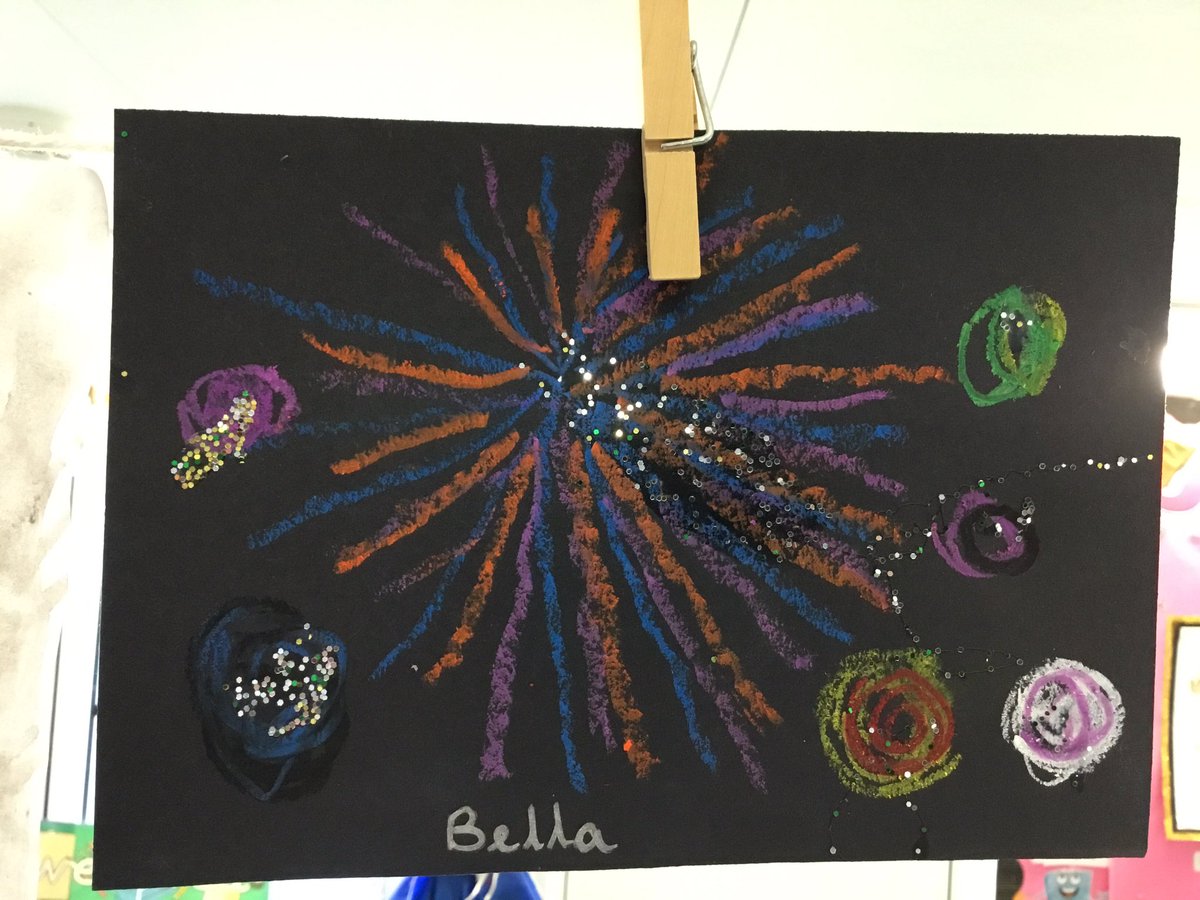 Angel Fish class enjoyed experimenting with different media to create these fantastic firework pictures!!! @BhaYear1 @BHA_TQ